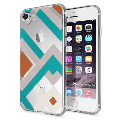 NALIA Handyhülle kompatibel mit iPhone 7, Slim Silikon Motiv Handy-Case Crystal Schutz-Hülle Dünn Durchsichtig, Etui Handy-Tasche Schale Back-Cover Transparent Bumper Royal Ornament NALIA Transparente Hülle