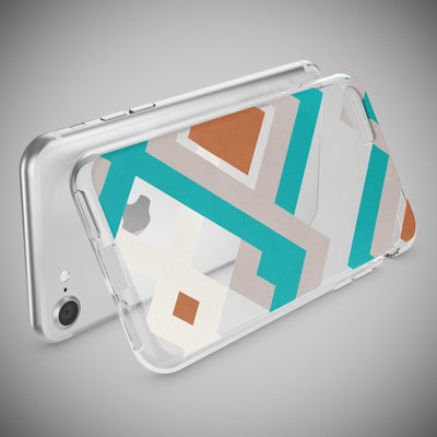 NALIA Handyhülle kompatibel mit iPhone 7, Slim Silikon Motiv Handy-Case Crystal Schutz-Hülle Dünn Durchsichtig, Etui Handy-Tasche Schale Back-Cover Transparent Bumper Royal Ornament NALIA Transparente Hülle