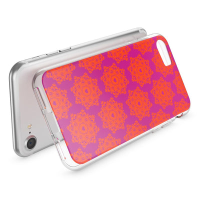 NALIA Handyhülle kompatibel mit iPhone 7, Slim Silikon Motiv Handy-Case Crystal Schutz-Hülle Dünn Durchsichtig, Etui Handy-Tasche Schale Back-Cover Transparent Bumper Royal Ornament NALIA Transparente Hülle