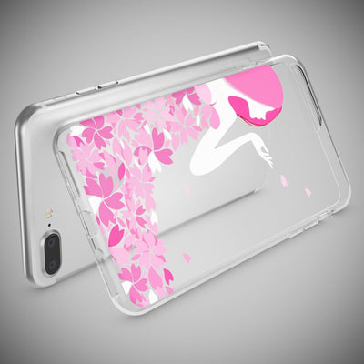 NALIA Handyhülle kompatibel mit iPhone 8 Plus / 7 Plus, Slim Silikon Motiv Handy-Case Crystal Schutz-Hülle Dünn Durchsichtig, Etui Back-Cover Schale Transparent Bumper Flower Princess NALIA Protective Hülle