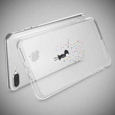 NALIA Handyhülle kompatibel mit iPhone 8 Plus / 7 Plus, Slim Silikon Motiv Handy-Case Crystal Schutz-Hülle Dünn Durchsichtig, Etui Back-Cover Schale Transparent Bumper Colorful Rain NALIA Protective Hülle