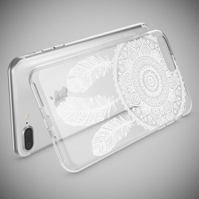 NALIA Handyhülle kompatibel mit iPhone 8 Plus / 7 Plus, Slim Silikon Motiv Handy-Case Crystal Schutz-Hülle Dünn Durchsichtig, Etui Back-Cover Schale Transparent Bumper Dreamcatcher NALIA Protective Hülle
