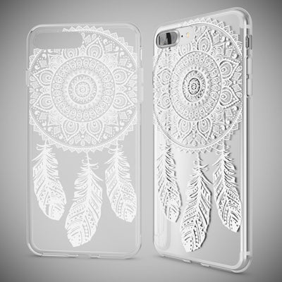 NALIA Handyhülle kompatibel mit iPhone 8 Plus / 7 Plus, Slim Silikon Motiv Handy-Case Crystal Schutz-Hülle Dünn Durchsichtig, Etui Back-Cover Schale Transparent Bumper Dreamcatcher NALIA Protective Hülle