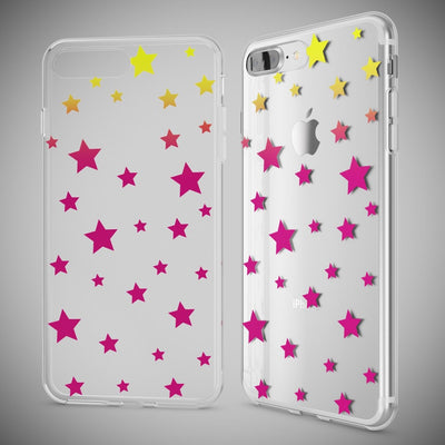 NALIA Handyhülle kompatibel mit iPhone 8 Plus / 7 Plus, Slim Silikon Motiv Handy-Case Crystal Schutz-Hülle Dünn Durchsichtig, Etui Back-Cover Schale Transparent Bumper Stars NALIA Protective Hülle