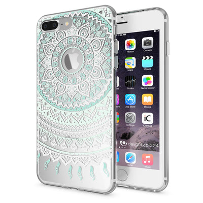NALIA Handyhülle kompatibel mit iPhone 8 Plus / 7 Plus, Slim Silikon Motiv Handy-Case Crystal Schutz-Hülle Dünn Durchsichtig, Etui Back-Cover Schale Transparent Bumper Deer NALIA Protective Hülle