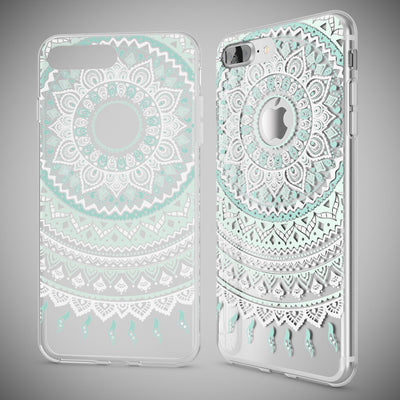 NALIA Handyhülle kompatibel mit iPhone 8 Plus / 7 Plus, Slim Silikon Motiv Handy-Case Crystal Schutz-Hülle Dünn Durchsichtig, Etui Back-Cover Schale Transparent Bumper Deer NALIA Protective Hülle