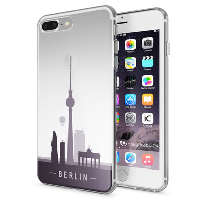 NALIA Handyhülle kompatibel mit iPhone 8 Plus / 7 Plus, Slim Silikon Motiv Handy-Case Crystal Schutz-Hülle Dünn Durchsichtig, Etui Back-Cover Schale Transparent Bumper Stars NALIA Protective Hülle