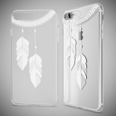 NALIA Handyhülle kompatibel mit iPhone 8 Plus / 7 Plus, Slim Silikon Motiv Handy-Case Crystal Schutz-Hülle Dünn Durchsichtig, Etui Back-Cover Schale Transparent Bumper Stars NALIA Protective Hülle