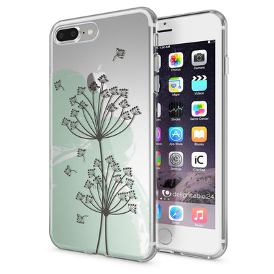 NALIA Handyhülle kompatibel mit iPhone 8 Plus / 7 Plus, Slim Silikon Motiv Handy-Case Crystal Schutz-Hülle Dünn Durchsichtig, Etui Back-Cover Schale Transparent Bumper Stars NALIA Protective Hülle