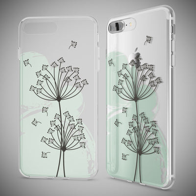 NALIA Handyhülle kompatibel mit iPhone 8 Plus / 7 Plus, Slim Silikon Motiv Handy-Case Crystal Schutz-Hülle Dünn Durchsichtig, Etui Back-Cover Schale Transparent Bumper Stars NALIA Protective Hülle