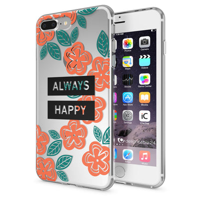 NALIA Handyhülle kompatibel mit iPhone 8 Plus / 7 Plus, Slim Silikon Motiv Handy-Case Crystal Schutz-Hülle Dünn Durchsichtig, Etui Back-Cover Schale Transparent Bumper Stars NALIA Protective Hülle