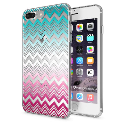 NALIA Handyhülle kompatibel mit iPhone 8 Plus / 7 Plus, Slim Silikon Motiv Handy-Case Crystal Schutz-Hülle Dünn Durchsichtig, Etui Back-Cover Schale Transparent Bumper Stars NALIA Protective Hülle