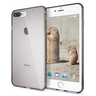 NALIA Handyhülle kompatibel mit iPhone 8 Plus / 7 Plus, Ultra-Slim Silikon Case Cover Crystal Schutz-Hülle Dünn Durchsichtig, Etui Handy-Tasche Back-Cover Schale Transparent Smart-Phone Bumper - Grau Default Title NALIA Protective Hülle