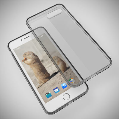 NALIA Handyhülle kompatibel mit iPhone 8 Plus / 7 Plus, Ultra-Slim Silikon Case Cover Crystal Schutz-Hülle Dünn Durchsichtig, Etui Handy-Tasche Back-Cover Schale Transparent Smart-Phone Bumper - Grau Default Title NALIA Protective Hülle