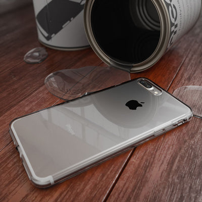 NALIA Handyhülle kompatibel mit iPhone 8 Plus / 7 Plus, Ultra-Slim Silikon Case Cover Crystal Schutz-Hülle Dünn Durchsichtig, Etui Handy-Tasche Back-Cover Schale Transparent Smart-Phone Bumper - Grau Default Title NALIA Protective Hülle