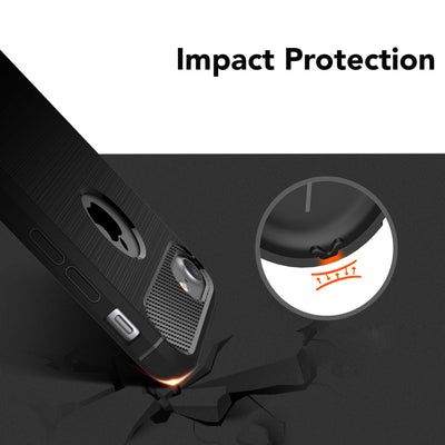 NALIA Silikonhülle für iPhone 7 – Rutschfest & Matt – VORTEX (Gebürstete Optik & Carbon Design) – Marke aus Berlin Schwarz NALIA Protective Hülle