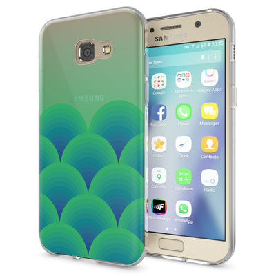 NALIA Handyhülle kompatibel mit Samsung Galaxy A5 2017, Slim Silikon Motiv Case Cover Schutz-Hülle Dünn Durchsichtig Etui Handy-Tasche Backcover Transparent Bumper Green Forest NALIA Protective Hülle