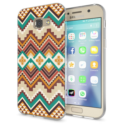 NALIA Handyhülle kompatibel mit Samsung Galaxy A5 2017, Slim Silikon Motiv Case Cover Schutz-Hülle Dünn Durchsichtig Etui Handy-Tasche Backcover Transparent Bumper Indian Pattern NALIA Protective Hülle