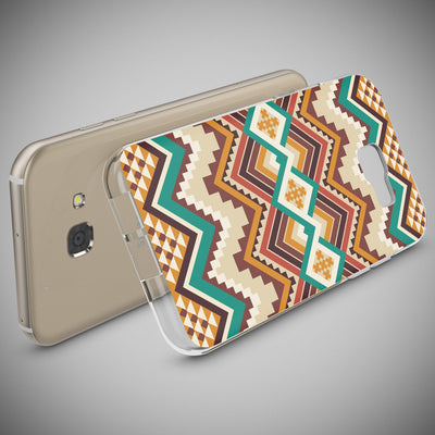 NALIA Handyhülle kompatibel mit Samsung Galaxy A5 2017, Slim Silikon Motiv Case Cover Schutz-Hülle Dünn Durchsichtig Etui Handy-Tasche Backcover Transparent Bumper Indian Pattern NALIA Protective Hülle