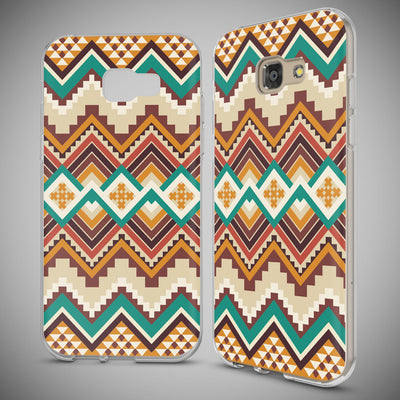 NALIA Handyhülle kompatibel mit Samsung Galaxy A5 2017, Slim Silikon Motiv Case Cover Schutz-Hülle Dünn Durchsichtig Etui Handy-Tasche Backcover Transparent Bumper Indian Pattern NALIA Protective Hülle