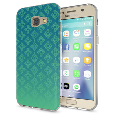 NALIA Handyhülle kompatibel mit Samsung Galaxy A5 2017, Slim Silikon Motiv Case Cover Schutz-Hülle Dünn Durchsichtig Etui Handy-Tasche Backcover Transparent Bumper Mandala Weiß NALIA Protective Hülle