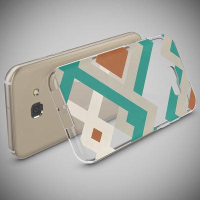 NALIA Handyhülle kompatibel mit Samsung Galaxy A5 2017, Slim Silikon Motiv Case Cover Schutz-Hülle Dünn Durchsichtig Etui Handy-Tasche Backcover Transparent Bumper Retro Lines NALIA Protective Hülle