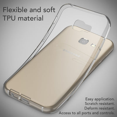 NALIA Handyhülle kompatibel mit Samsung Galaxy A5 2017, Slim Silikon Motiv Case Cover Schutz-Hülle Dünn Durchsichtig Etui Handy-Tasche Backcover Transparent Bumper Flamingo Green NALIA Protective Hülle