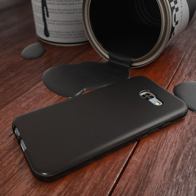 NALIA Handyhülle kompatibel mit Samsung Galaxy A5 2017, Ultra-Slim Silikon Case, Dünne Crystal Schutz-Hülle, Etui Handy-Tasche Back-Cover Bumper, TPU Smart-Phone Gummihülle Schwarz NALIA Protective Hülle