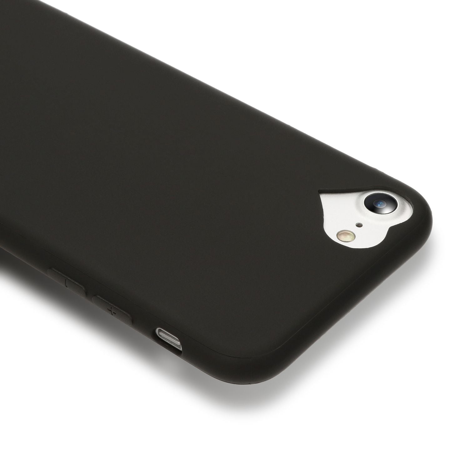 NALIA Handy Hülle für iPhone SE 2022 / SE 2020 / 8 / 7, Herz Case Cover Schutz Schwarz NALIA