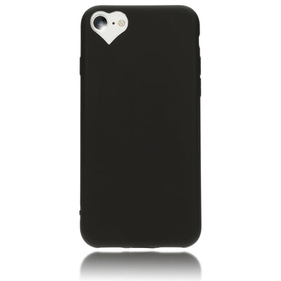 NALIA Herz Handyhülle kompatibel mit iPhone SE 2022 / SE 2020 / 8 / 7 Hülle, Dünne Silikon Schutzhülle Soft Phone Case Cover, Ultra-Slim Backcover Gummi Bumper Handy-Tasche Schale Schwarz NALIA Protective Hülle