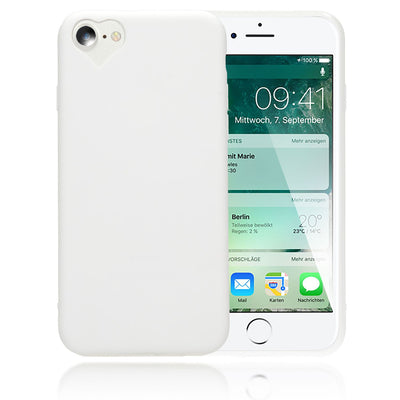 NALIA Herz Handyhülle kompatibel mit iPhone SE 2022 / SE 2020 / 8 / 7 Hülle, Dünne Silikon Schutzhülle Soft Phone Case Cover, Ultra-Slim Backcover Gummi Bumper Handy-Tasche Schale Schwarz NALIA Protective Hülle