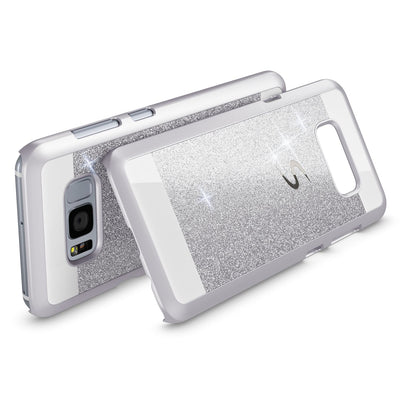 NALIA Handyhülle kompatibel mit Samsung Galaxy S8 Plus, Glitzer Slim Hard-Case Back-Cover Schutz-Hülle, Handy-Tasche im Glitter Sparkle Design, Dünnes Bling Etui Smart-Phone Skin Rose Gold NALIA Protective Hülle