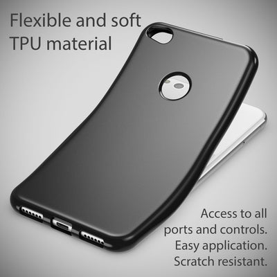 NALIA Handyhülle kompatibel mit Huawei P8 Lite 2017, Ultra-Slim Silikon Case Cover, Dünne Crystal Schutz-Hülle, Etui Handy-Tasche Back-Cover Smart-Phone Bumper, TPU Gummihülle Schwarz NALIA SlimFit Hülle