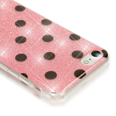 NALIA Glitter Case kompatibel mit iPhone SE 2020 / 8 / 7 Hülle, Punkte Muster Schutzhülle Bling Cover Silikon Handyhülle Phone Etui, Strass Handy-Tasche Backcover Bumper Skin Glänzend NALIA Protective Hülle