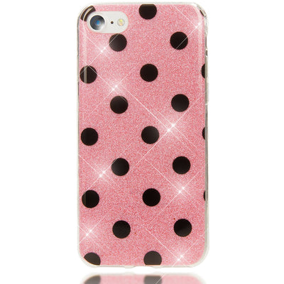 NALIA Glitter Case kompatibel mit iPhone SE 2020 / 8 / 7 Hülle, Punkte Muster Schutzhülle Bling Cover Silikon Handyhülle Phone Etui, Strass Handy-Tasche Backcover Bumper Skin Glänzend NALIA Protective Hülle