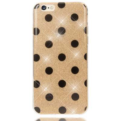 NALIA Punkte-Handyhülle kompatibel mit iPhone 6 6S, Glitzer Ultra-Slim Silikon-Case Back-Cover Smart-Phone Schutz-Hülle, Glitter Sparkle Handy-Tasche Bumper Dünnes Bling Strass Etui Pink NALIA Protective Hülle