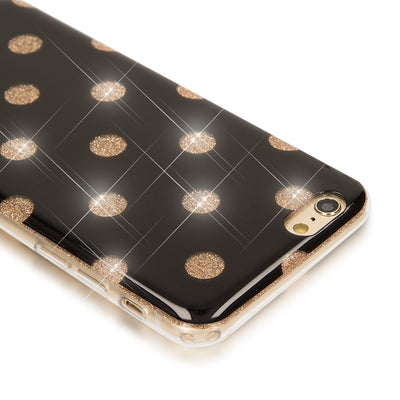 NALIA Punkte-Handyhülle kompatibel mit iPhone 6 6S, Glitzer Ultra-Slim Silikon-Case Back-Cover Smart-Phone Schutz-Hülle, Glitter Sparkle Handy-Tasche Bumper Dünnes Bling Strass Etui Pink NALIA Protective Hülle