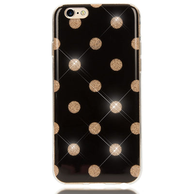 NALIA Punkte-Handyhülle kompatibel mit iPhone 6 6S, Glitzer Ultra-Slim Silikon-Case Back-Cover Smart-Phone Schutz-Hülle, Glitter Sparkle Handy-Tasche Bumper Dünnes Bling Strass Etui Pink NALIA Protective Hülle