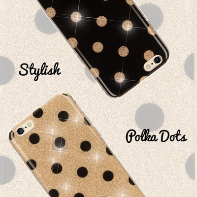 NALIA Punkte-Handyhülle kompatibel mit iPhone 6 6S, Glitzer Ultra-Slim Silikon-Case Back-Cover Smart-Phone Schutz-Hülle, Glitter Sparkle Handy-Tasche Bumper Dünnes Bling Strass Etui Pink NALIA Protective Hülle