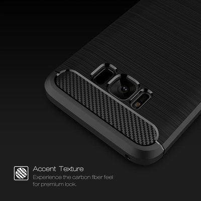 NALIA Silikonhülle für Samsung Galaxy S8 – Rutschfest & Matt – VORTEX (Gebürstete Optik & Carbon Design) – Marke aus Berlin Schwarz NALIA Protective Hülle