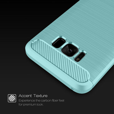 NALIA Silikonhülle für Samsung Galaxy S8 – Rutschfest & Matt – VORTEX (Gebürstete Optik & Carbon Design) – Marke aus Berlin Schwarz NALIA Protective Hülle