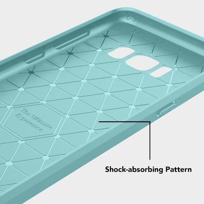 NALIA Silikonhülle für Samsung Galaxy S8 – Rutschfest & Matt – VORTEX (Gebürstete Optik & Carbon Design) – Marke aus Berlin Schwarz NALIA Protective Hülle