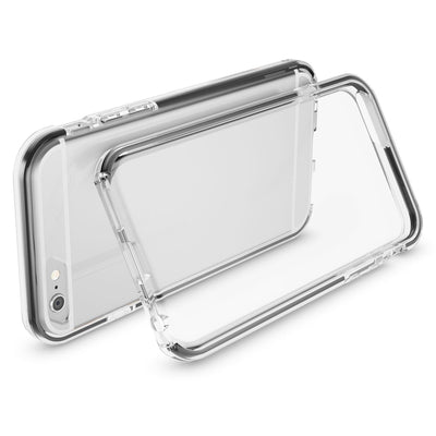 NALIA Handyhülle kompatibel mit iPhone 6 6S, Durchsichtiges Slim Silikon Case mit Transparenter Rückseite & Bumper, Crystal Schutz-Hülle Etui Dünn, Handy-Tasche Smart-Phone Back-Cover Rot NALIA Transparente Hülle