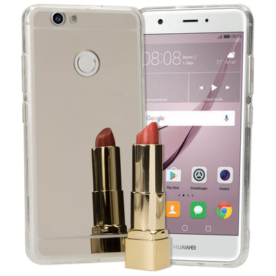 NALIA Spiegel Hülle kompatibel mit Huawei Nova, Ultra-Slim Mirror Case Cover Silikon Schutzhülle, Dünne Handyhülle Backcover verspiegelt, Handy-Tasche Bumper Skin Smart-Phone Etui NALIA SlimFit Hülle