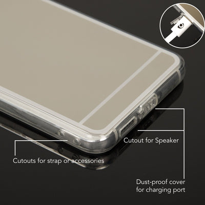 NALIA Spiegel Hülle kompatibel mit Huawei Nova, Ultra-Slim Mirror Case Cover Silikon Schutzhülle, Dünne Handyhülle Backcover verspiegelt, Handy-Tasche Bumper Skin Smart-Phone Etui NALIA SlimFit Hülle