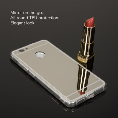 NALIA Spiegel Hülle kompatibel mit Huawei Nova, Ultra-Slim Mirror Case Cover Silikon Schutzhülle, Dünne Handyhülle Backcover verspiegelt, Handy-Tasche Bumper Skin Smart-Phone Etui NALIA SlimFit Hülle