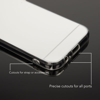 NALIA Spiegel Hülle kompatibel mit Samsung Galaxy A5 2017, Ultra-Slim Mirror Case Cover Silikon Schutzhülle, Dünne Handyhülle Backcover verspiegelt, Handy-Tasche Smart-Phone Etui Silber NALIA Protective Hülle