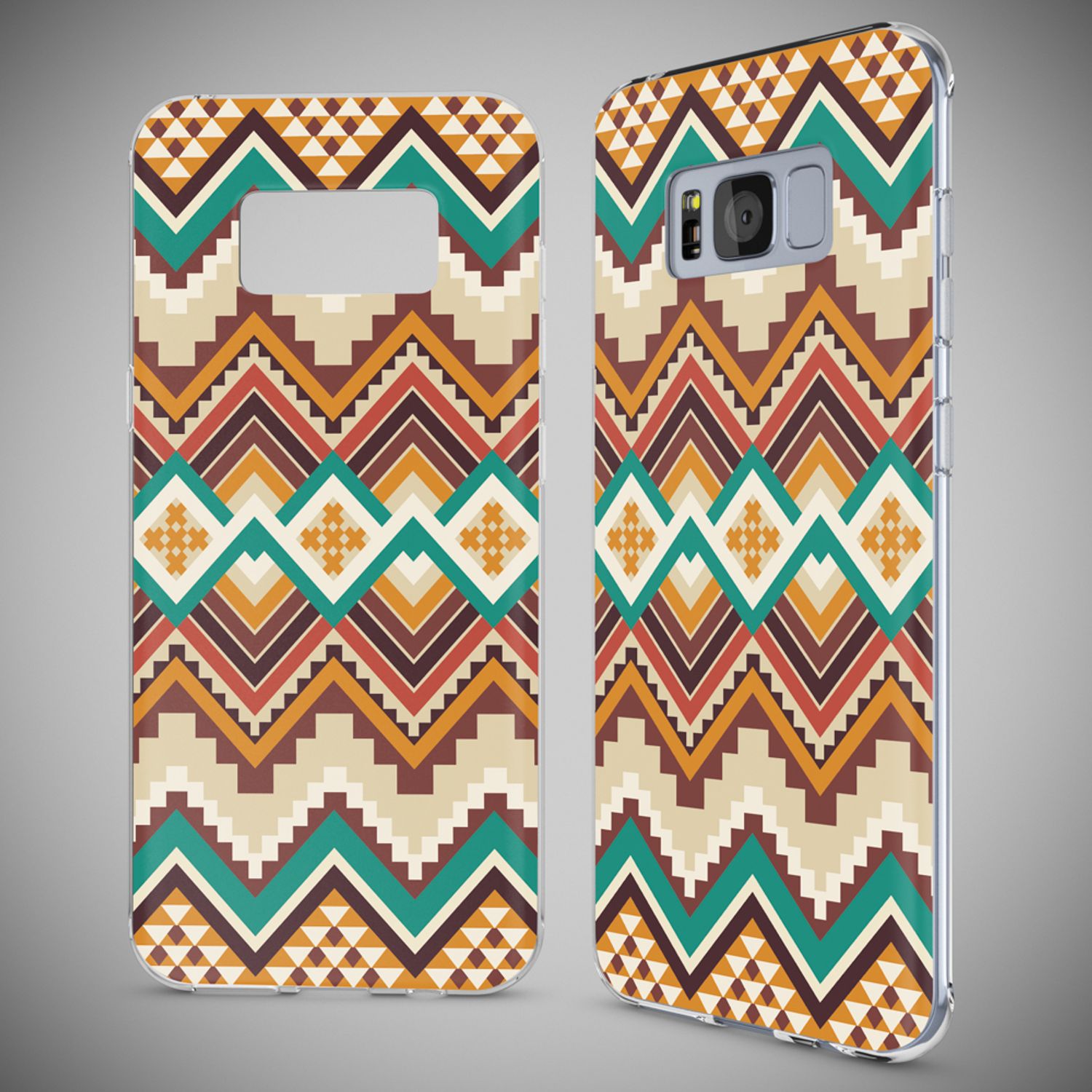 Samsung Galaxy S8 Plus Hülle Handyhülle von NALIA, Silikon Motiv Case Schutzhülle Mandala Blau Türkis NALIA