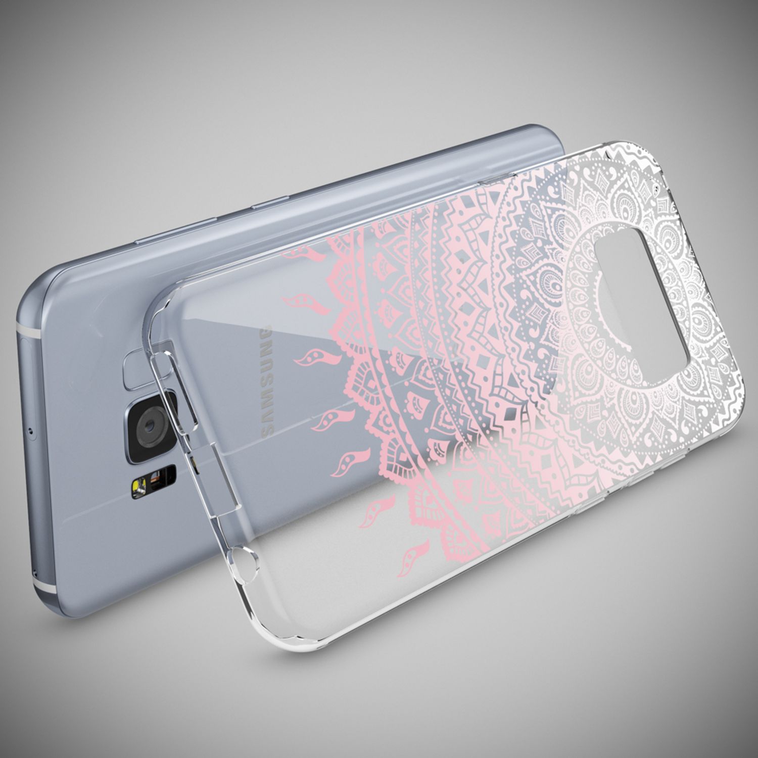 Samsung Galaxy S8 Plus Hülle Handyhülle von NALIA, Silikon Motiv Case Schutzhülle Mandala Pink NALIA