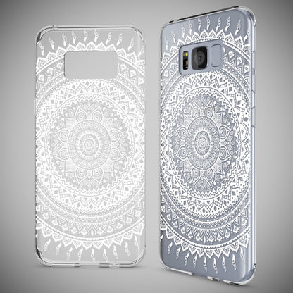 Samsung Galaxy S8 Plus Hülle Handyhülle von NALIA, Silikon Motiv Case Schutzhülle Mandala Weiß NALIA